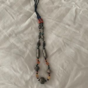 Silver and stone necklace